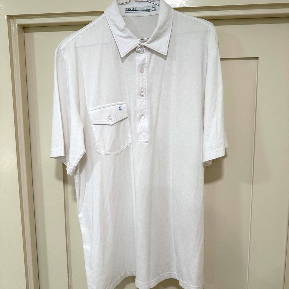 Criquet White Casual Polo Shirt - Pima Cotton